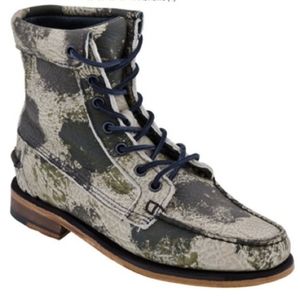 Sebago Kowloon Boots Sz Women's 5 M Camo Leather Combat Boots